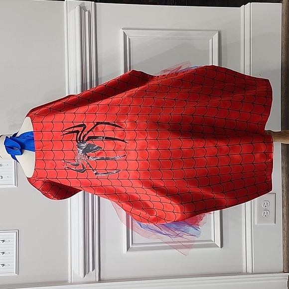 Girls Amazing Spider Girl Inspired Tutu Costume Dress Dressup Halloween - Picture 13 of 14